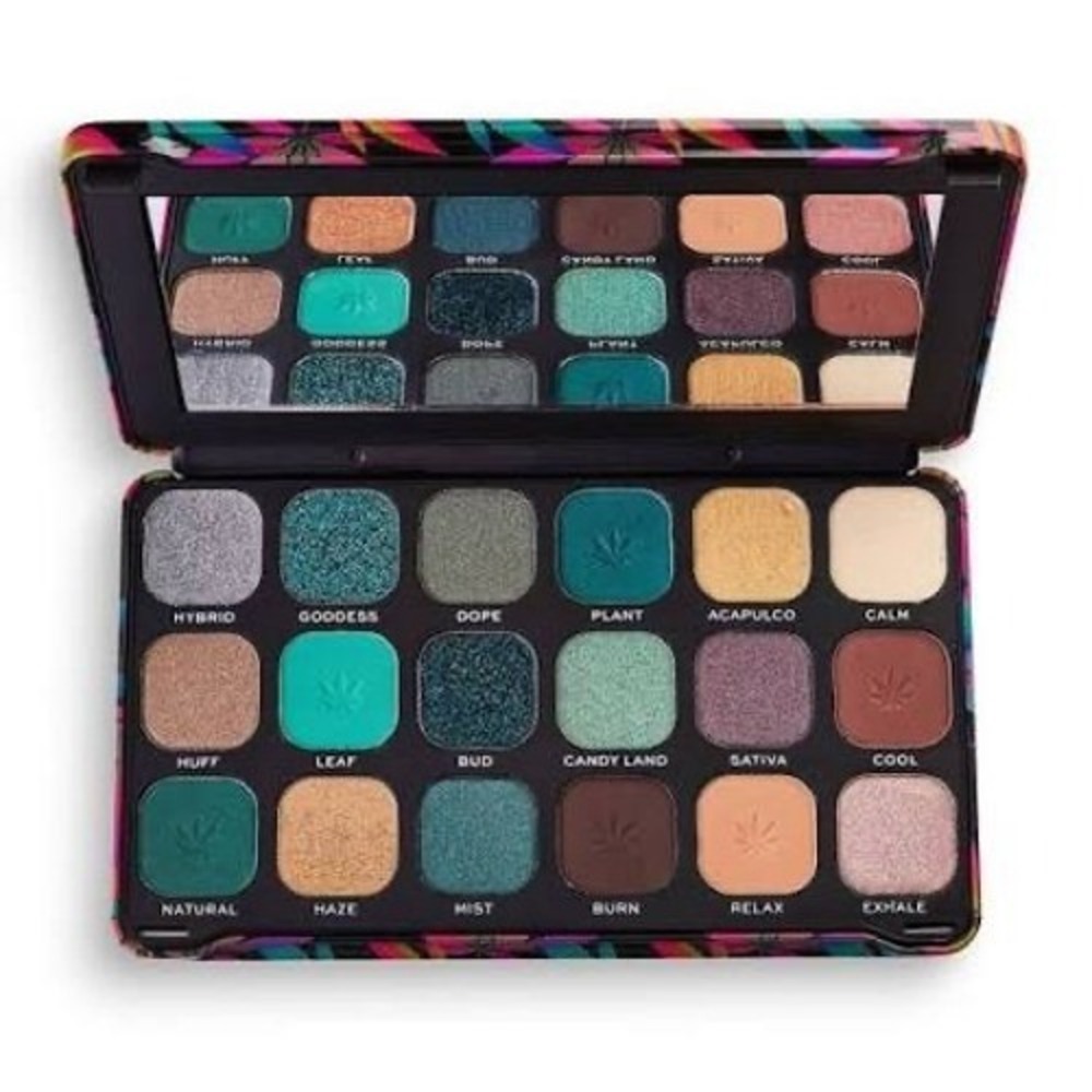 Makeup Revolution Chilled Forever Dynamic 18 Eyeshadow Palette Hemp Seed Oil New - Picture 3 of 3